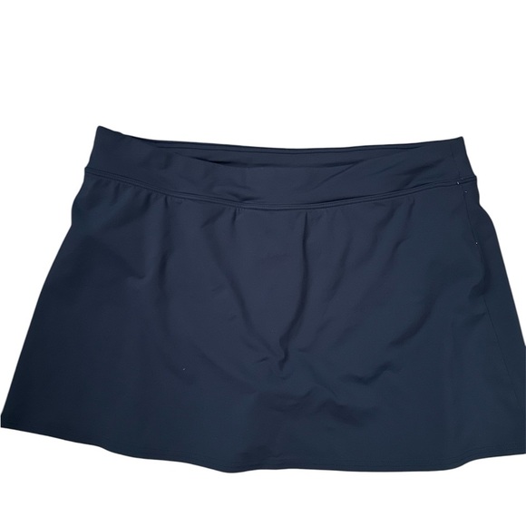 Lands' End Blue Swim Skorts/Skirt  with Smooth Fabric and Clean Hem Size 14 - Picture 2 of 7